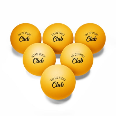 BAD ASS BITCHES CLUB Ping Pong Balls, 6 pcs