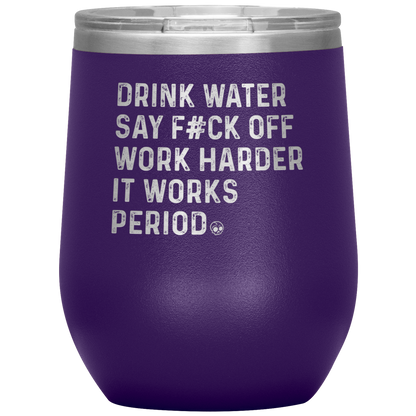 SAY F*CK OFF WINE TUMBLER