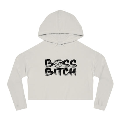 BOSS BITCH BULLET Cropped Hooded Sweatshirt