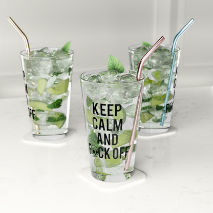 KEEP CALM AND F*CK OFF PINT GLASS