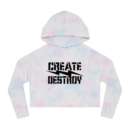 CREATE DESTROY Cropped Hooded Sweatshirt