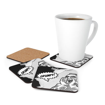 GRUMPY SCREAM Corkwood Coaster Set