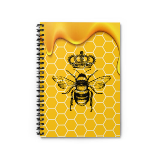 QB CLASSY QUEEN BEE HONEY Spiral Notebook - Ruled Line