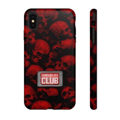 GRUMPY ASS GUYS CLUB RED SKULL Tough Phone Case