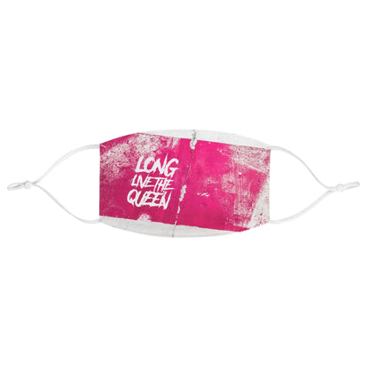 LONG LIVE THE QUEEN PINK GRUNGE Fabric Face Mask