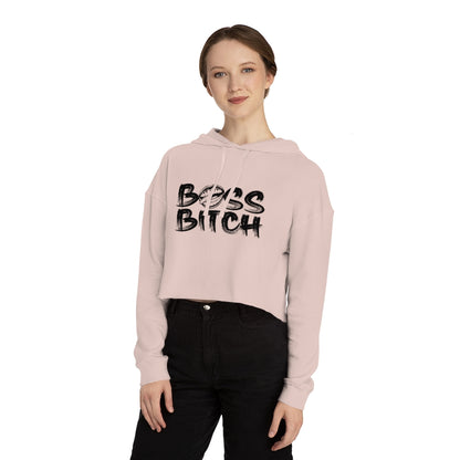 BOSS BITCH BULLET Cropped Hooded Sweatshirt