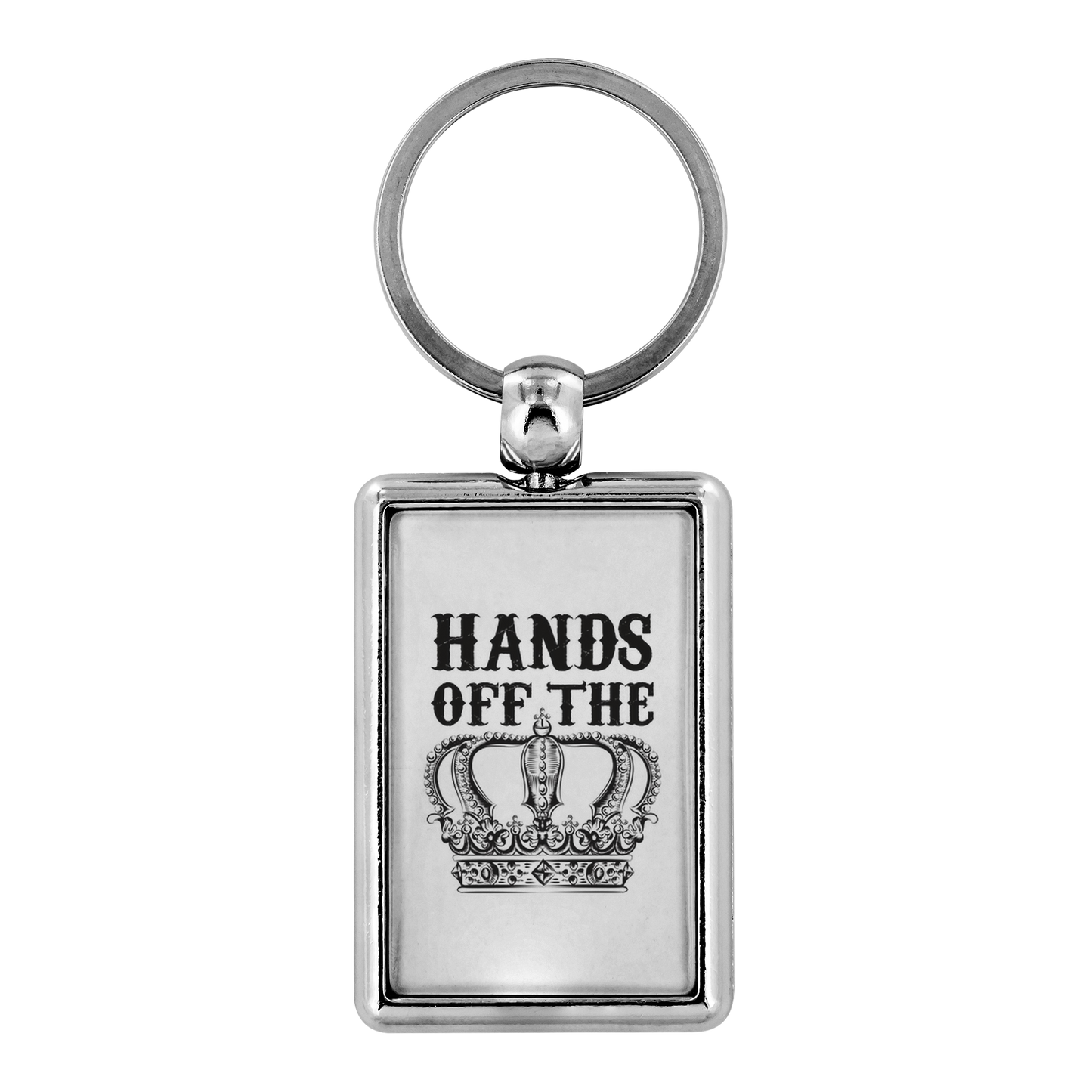 HANDS OFF THE CROWN KEYCHAIN