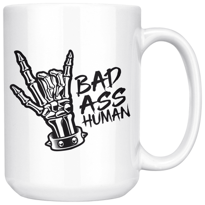 BAD ASS HUMAN SKULL MUG