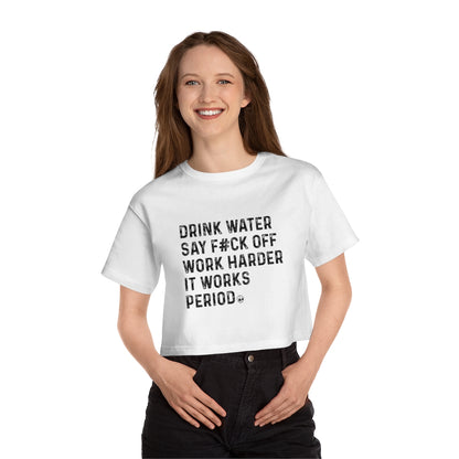 SAY F*CK OFF Champion Women's Heritage Cropped T-Shirt
