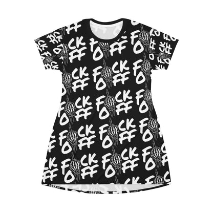 F*CK OFF BLACK T-Shirt Dress