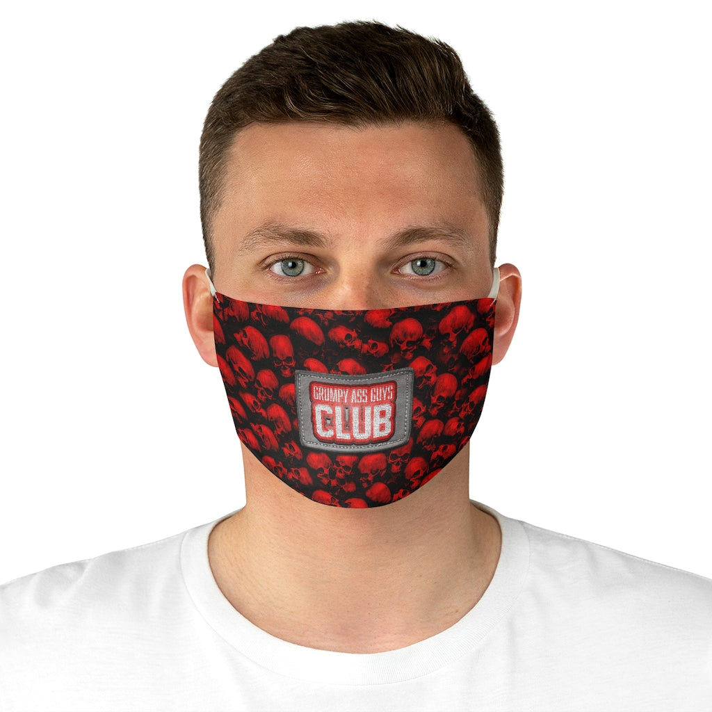 GRUMPY ASS GUYS CLUB RED SKULL Fabric Face Mask