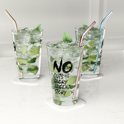 NO GUTS NO GLORY PINT GLASS