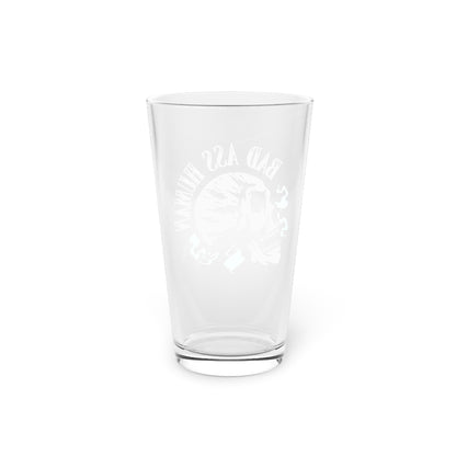BAD ASS HUMAN MOHAWK PINT GLASS