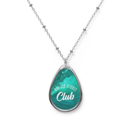 BAD ASS BITCHES CLUB Oval Necklace