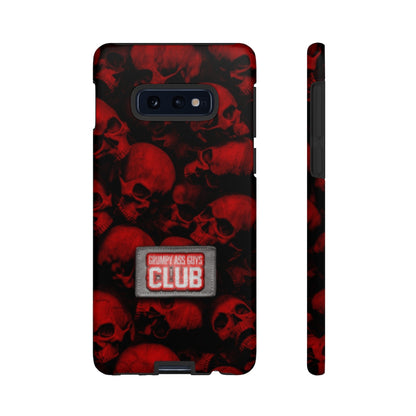 GRUMPY ASS GUYS CLUB RED SKULL Tough Phone Case