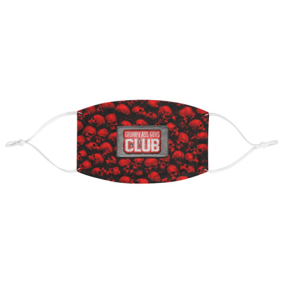 GRUMPY ASS GUYS CLUB RED SKULL Fabric Face Mask