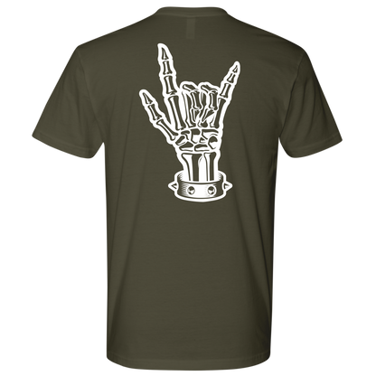 BAD ASS HUMAN SKULL ROCK TSHIRT
