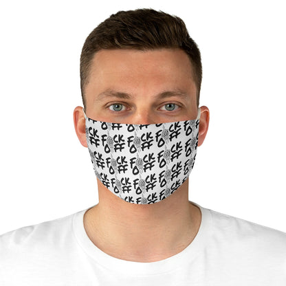 F*CK OFF AOP WHITE Fabric Face Mask