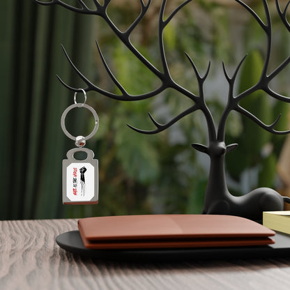 HATE IS THE VIRUS Rectangle Photo Keyring