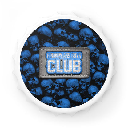 GRUMPY ASS GUYS CLUB BLUE SKULL Bottle Opener