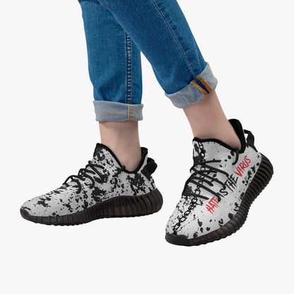 HATE IS THE VIRUS Trendy Mesh Knit Sneakers