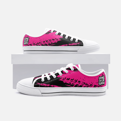LONG LIVE THE QUEEN Low Top Canvas Shoes