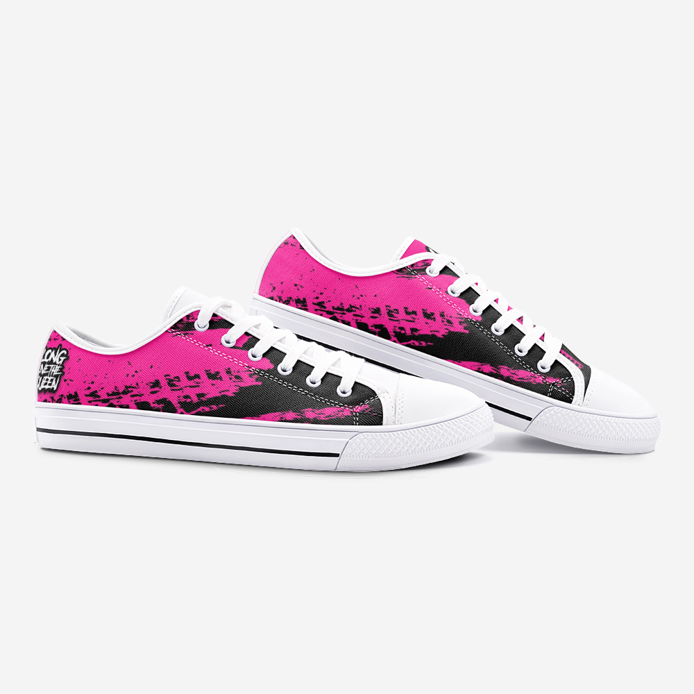 LONG LIVE THE QUEEN Low Top Canvas Shoes