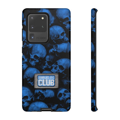GRUMPY ASS GUYS CLUB BLUE SKULL Tough Phone Case