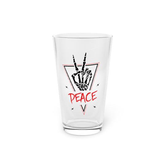 PEACE OUT PINT GLASS