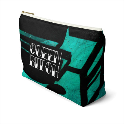 QUEEN BITCH TATTOO TITLE GRAFFITI Accessory Pouch