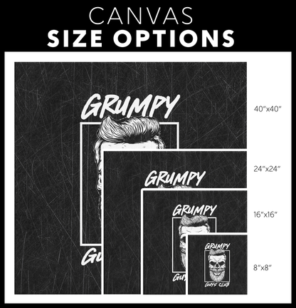 GRUMPY GUYS CLUB SKULL GALLERY CANVAS WALL ART