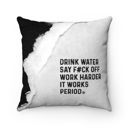 SAY F*CK OFF Faux Suede Square Pillow