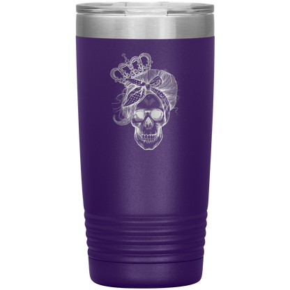 LONG LIVE THE QUEEN SKULL 20 OZ TUMBLER