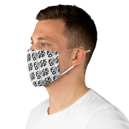 F*CK OFF AOP WHITE Fabric Face Mask