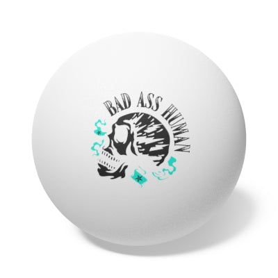 BAD ASS HUMAN Ping Pong Balls, 6 pcs