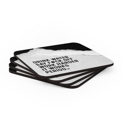 SAY F*CK OFF Corkwood Coaster Set
