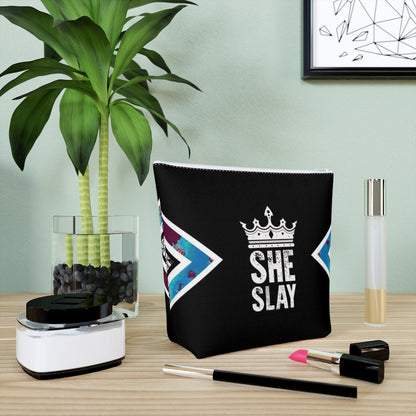 SHE SLAY Cotton Cosmetic Bag