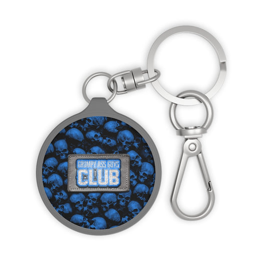 GRUMPY ASS GUYS CLUB BLUE SKULL Key Fob