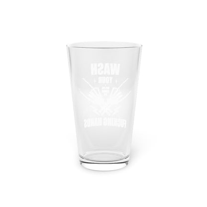 WASH YOUR ROCK HANDS PINT GLASS