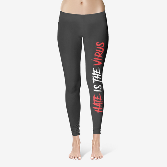 HATE IS THE VIRUS DRIP Temp Control Cotton Leggings