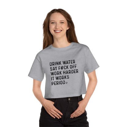 SAY F*CK OFF Champion Women's Heritage Cropped T-Shirt