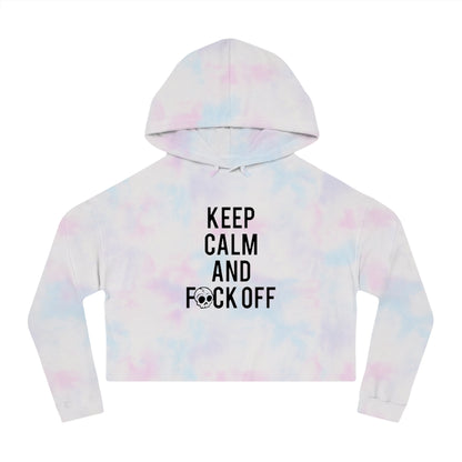 KEEP CALM AND F*CK OFF Cropped Hooded Sweatshirt
