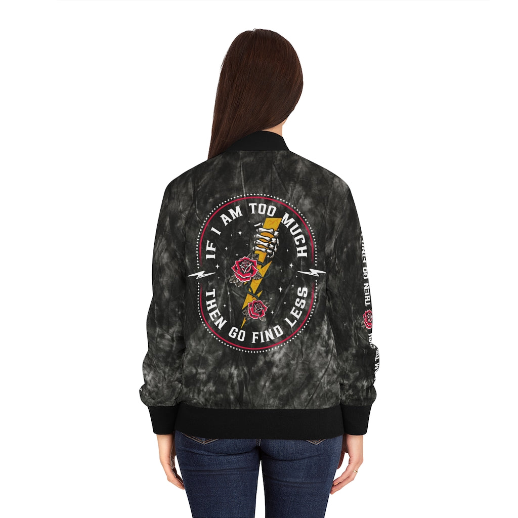 TOO MUCH FIND LESS Women's Bomber Jacket