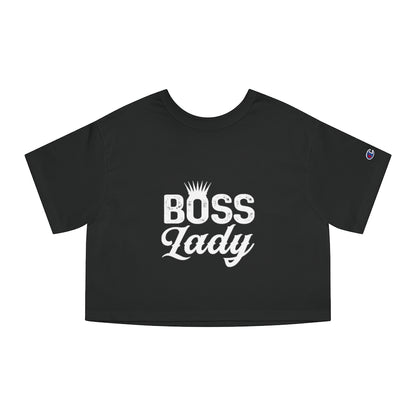 BOSS LADY Champion Women's Heritage Cropped T-Shirt