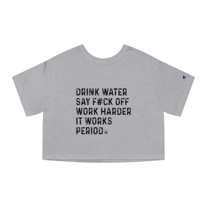 SAY F*CK OFF Champion Women's Heritage Cropped T-Shirt