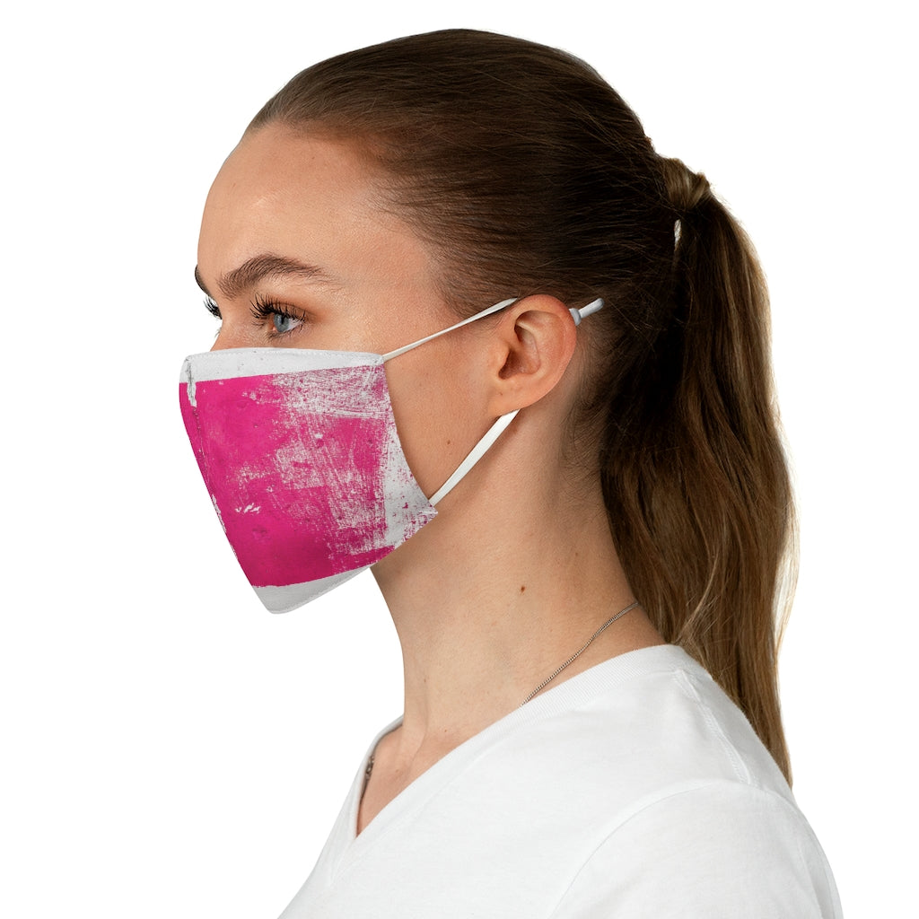 LONG LIVE THE QUEEN PINK GRUNGE Fabric Face Mask