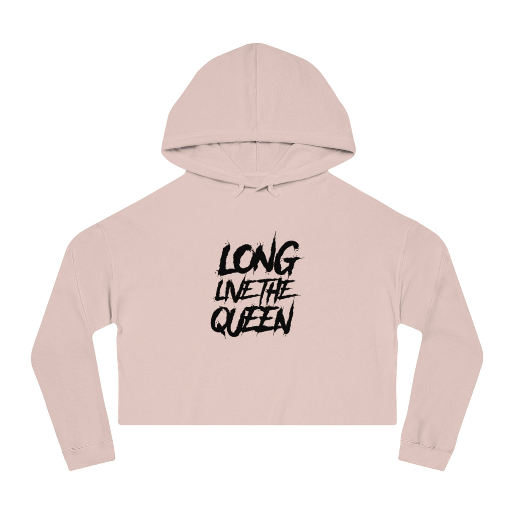 LONG LIVE THE QUEEN Cropped Hooded Sweatshirt