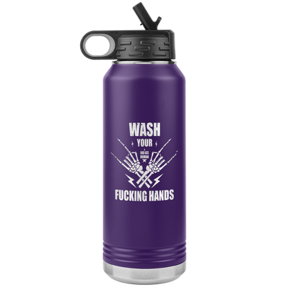WASH YOUR ROCK HANDS 32 0Z WATER BOTTLE