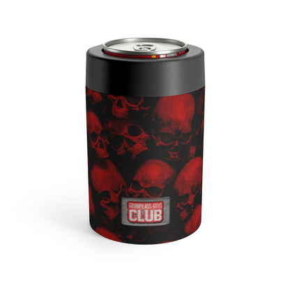GRUMPY ASS GUYS CLUB RED SKULL Can Holder