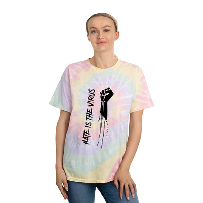 HATE IS THE VIRUS Tie-Dye Tee / Spiral